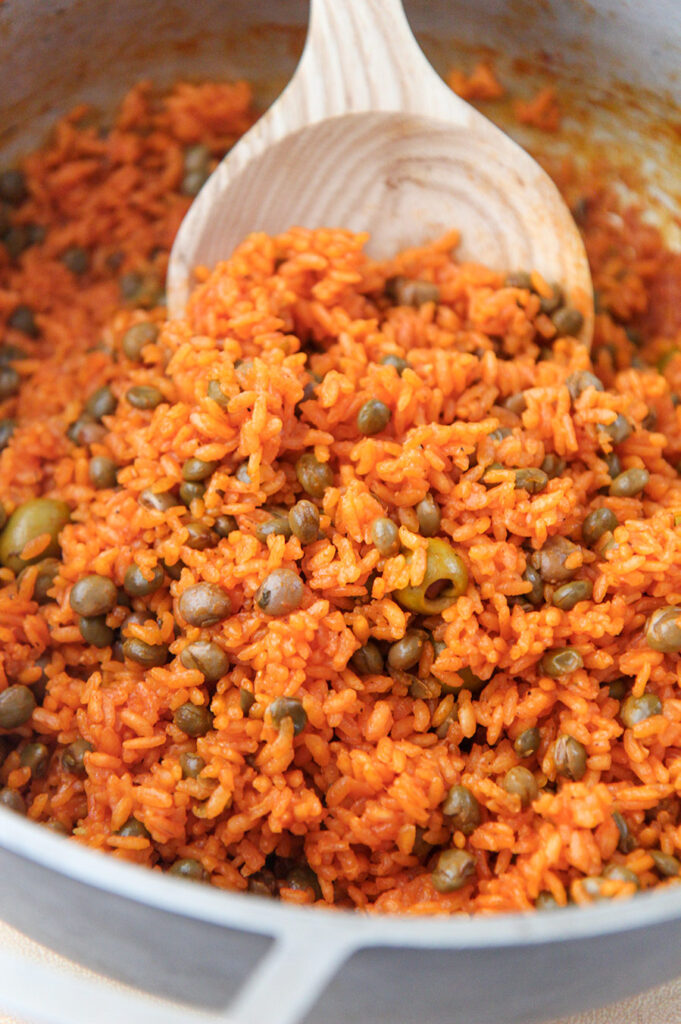 Arroz con Gandules (Puerto Rican Rice & Pigeon Peas) Cooked by Julie