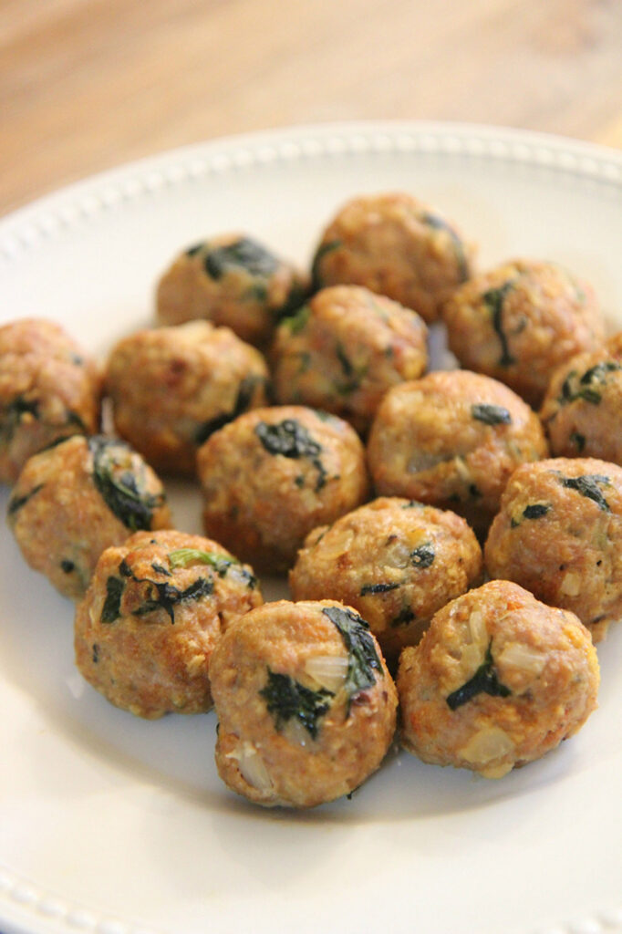 Spinach And Turkey Meatballs Video Cooked By Julie