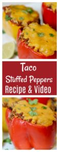 Easy Taco Stuffed Pepper Recipe - Cooked by Julie