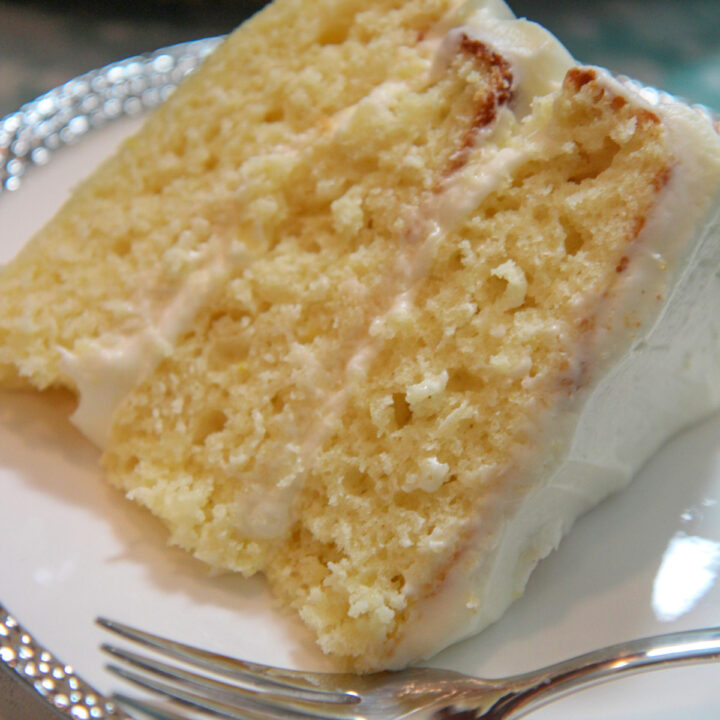 Lemon Cake with Cream Cheese Buttercream - Cooked by Julie