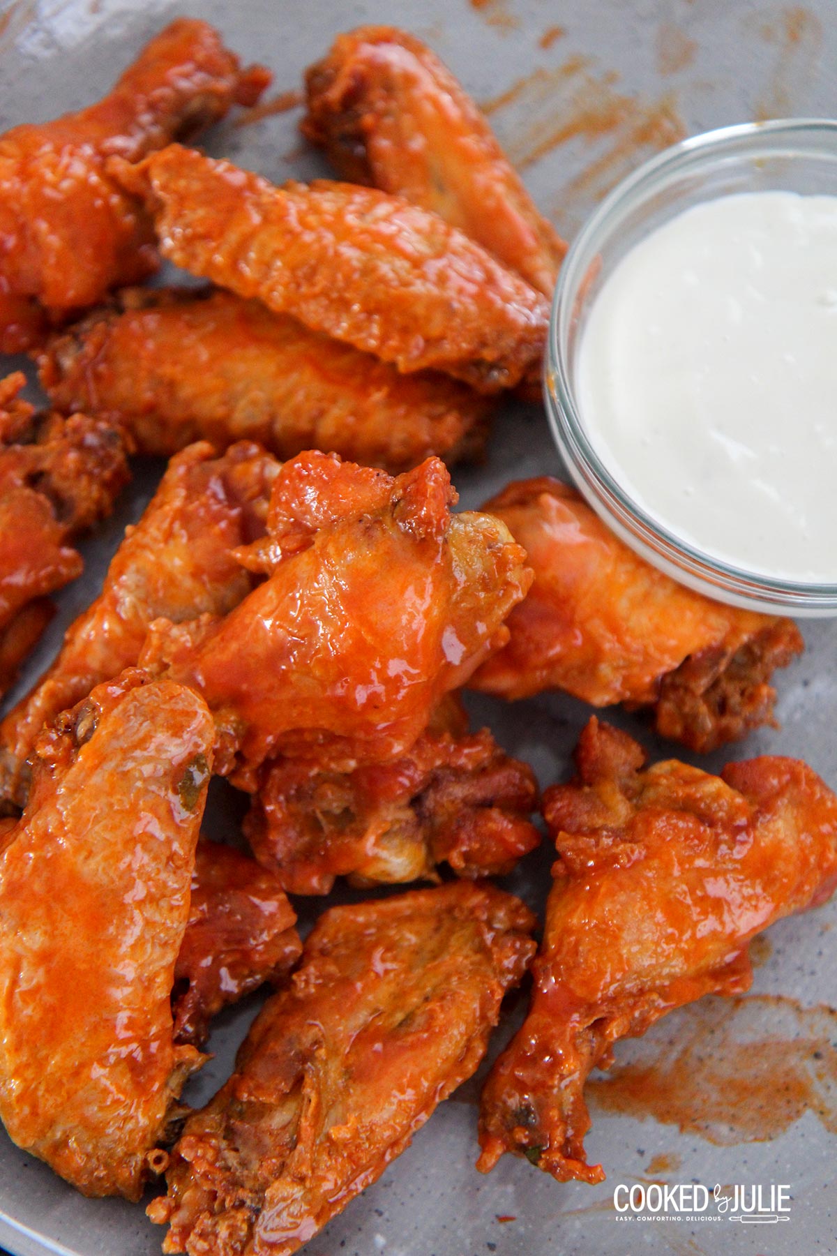 Crispy Baked Buffalo Wings - Cooked by Julie