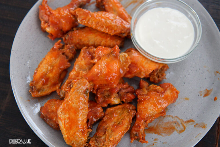 Crispy Baked Buffalo Wings - Cooked by Julie