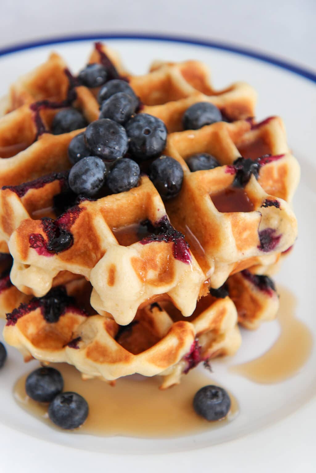 Buttermilk Blueberry Waffles - Cooked by Julie