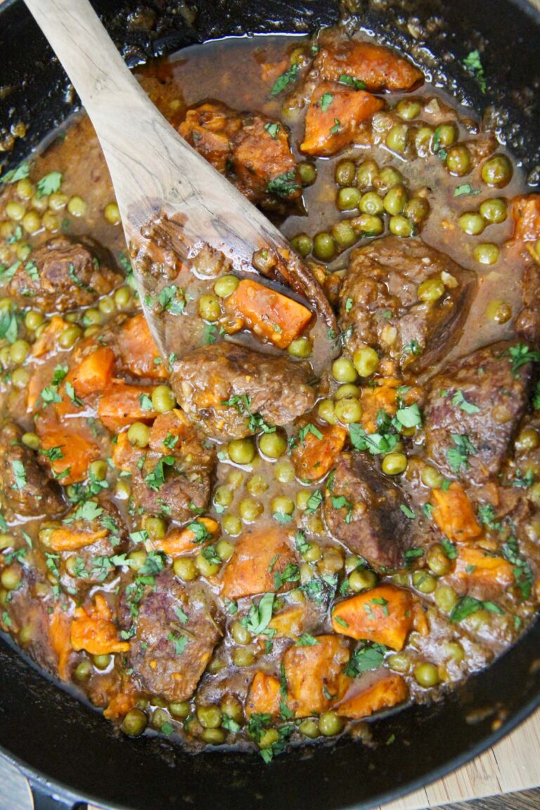 Sweet Potato Beef Stew - Cooked by Julie