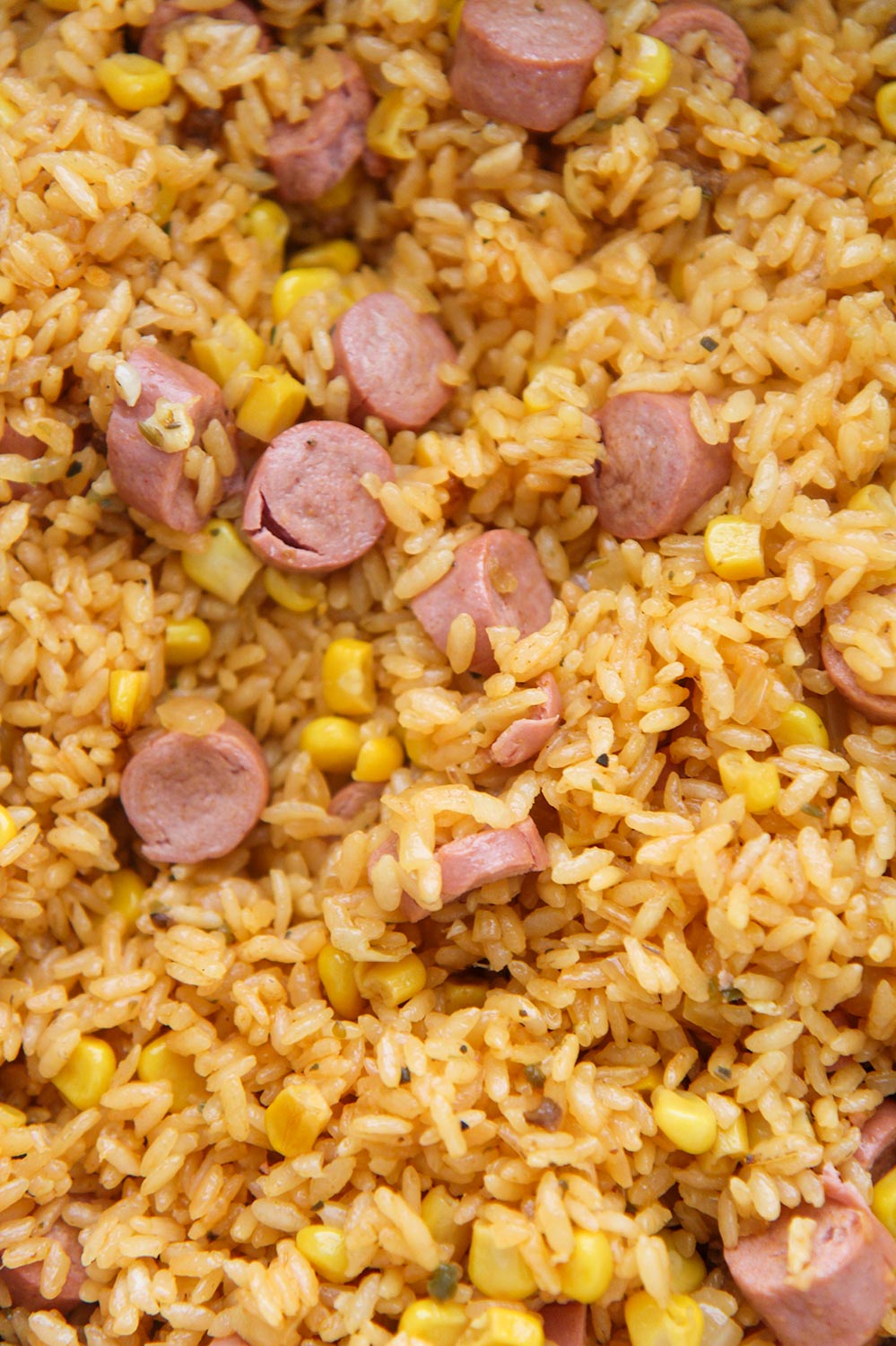 Arroz con Salchichas (Yellow Rice with Vienna Sausage) - Cooked by Julie
