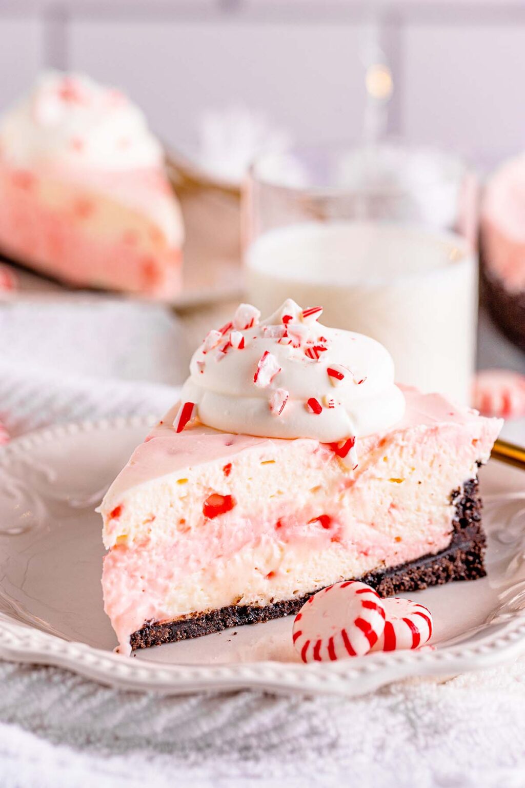 No-Bake Peppermint Cheesecake - Cooked by Julie