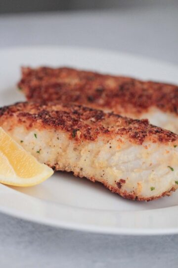 Pan-Seared Parmesan Crusted Halibut - Cooked by Julie