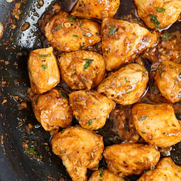 Garlic Butter Chicken Bites (Under 15 Mins) - Cooked by Julie