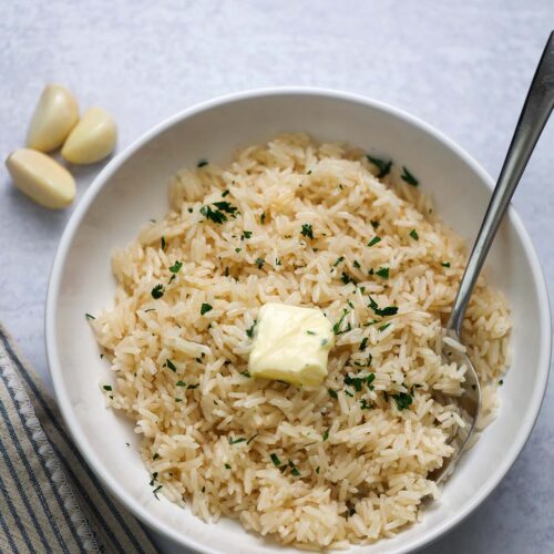 Buttery Garlic Yellow Rice