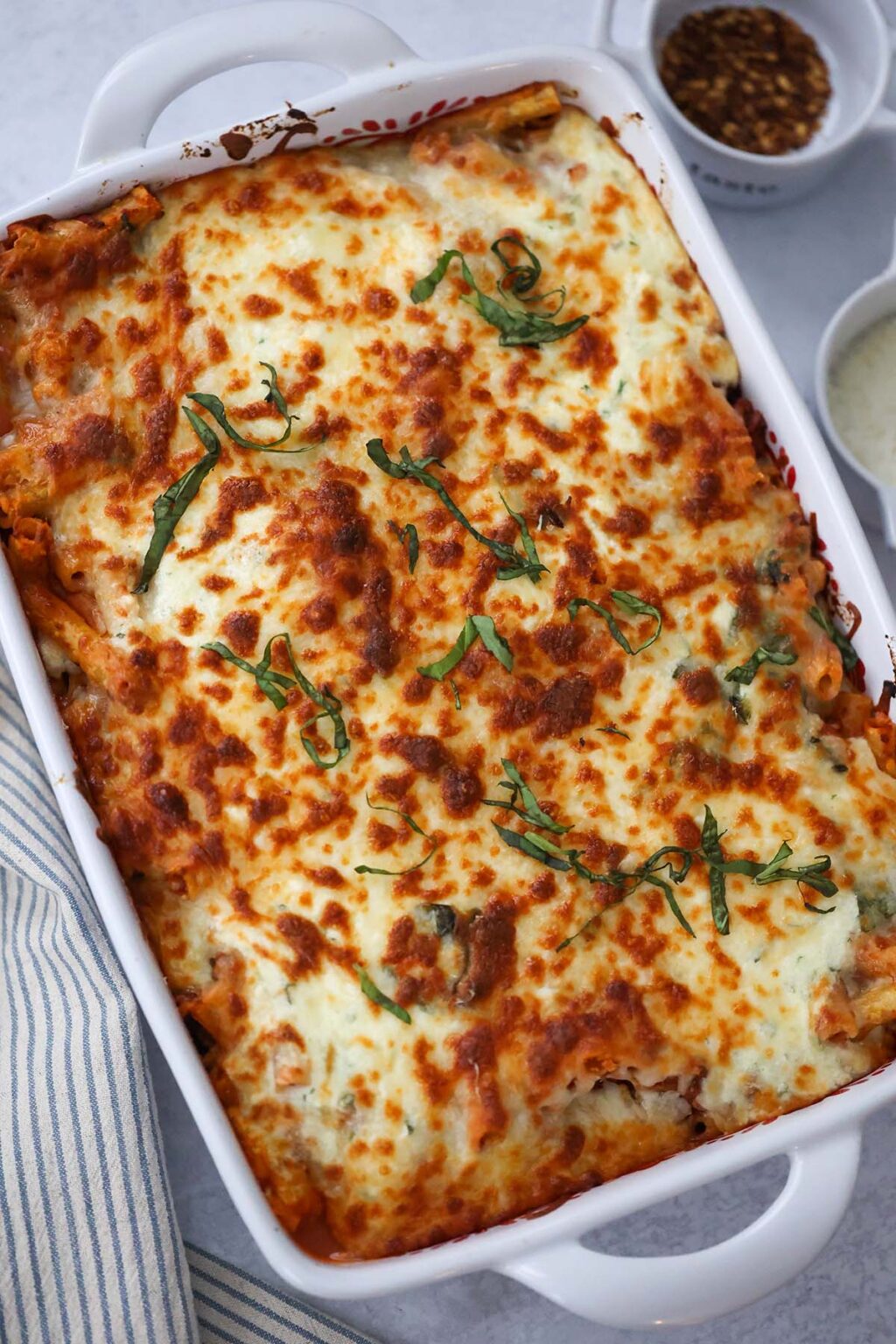 Classic Baked Ziti (Cheesy and Garlicky) - Cooked by Julie