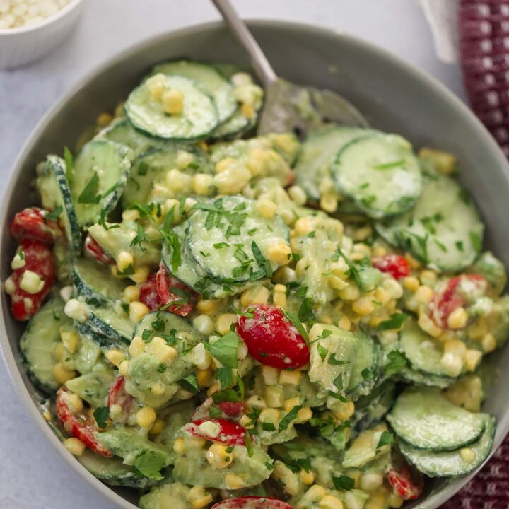 Cucumber Avocado Tomato Salad - Cooked by Julie