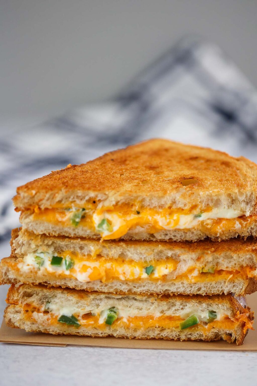 Air Fryer Jalapeno Popper Grilled Cheese - Cooked by Julie