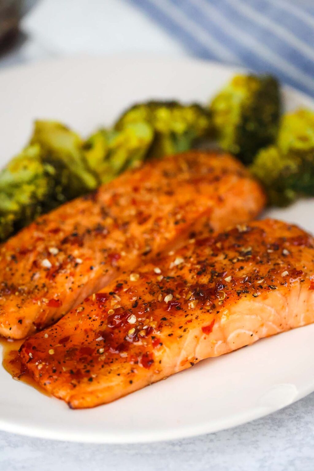 Air Fryer Honey Glazed Salmon - Cooked by Julie