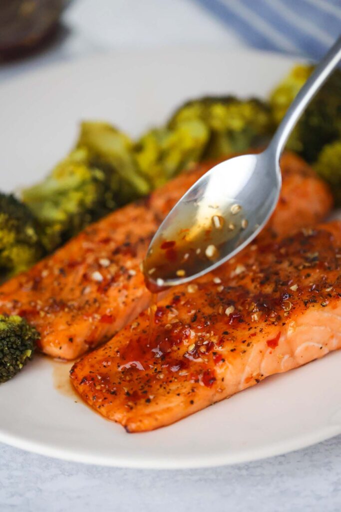 Air Fryer Honey Glazed Salmon - Cooked by Julie