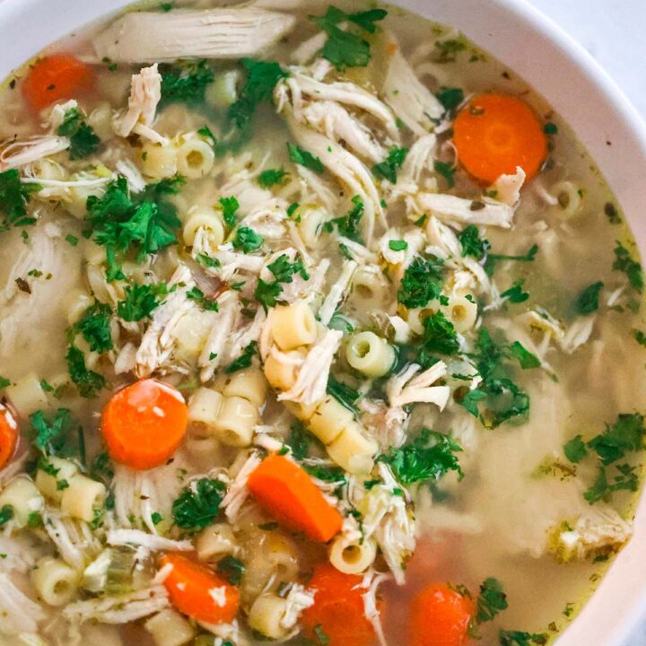 Easy Chicken Ditalini Soup - Cooked by Julie
