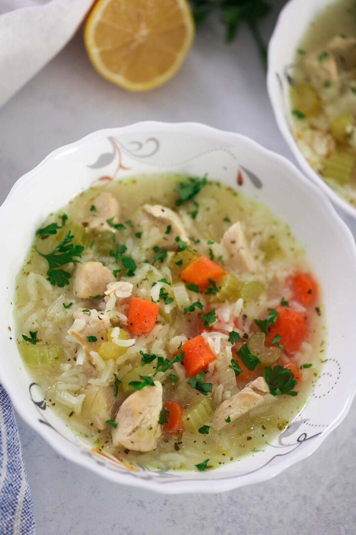 The BEST Chicken and Rice Soup - Cooked by Julie