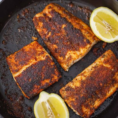 Pan Seared Blackened Mahi Mahi - Cooked by Julie